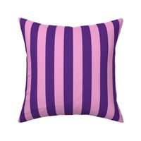 Large Vertical Awning Stripe Pattern - Grape and Fuchsia Blush