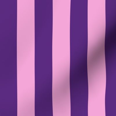 Large Vertical Awning Stripe Pattern - Grape and Fuchsia Blush