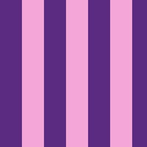 Large Vertical Awning Stripe Pattern - Grape and Fuchsia Blush