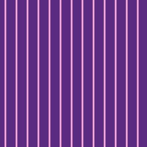 Vertical Pin Stripe Pattern - Grape and Fuchsia Blush