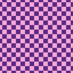 Checker Pattern - Grape and Fuchsia Blush