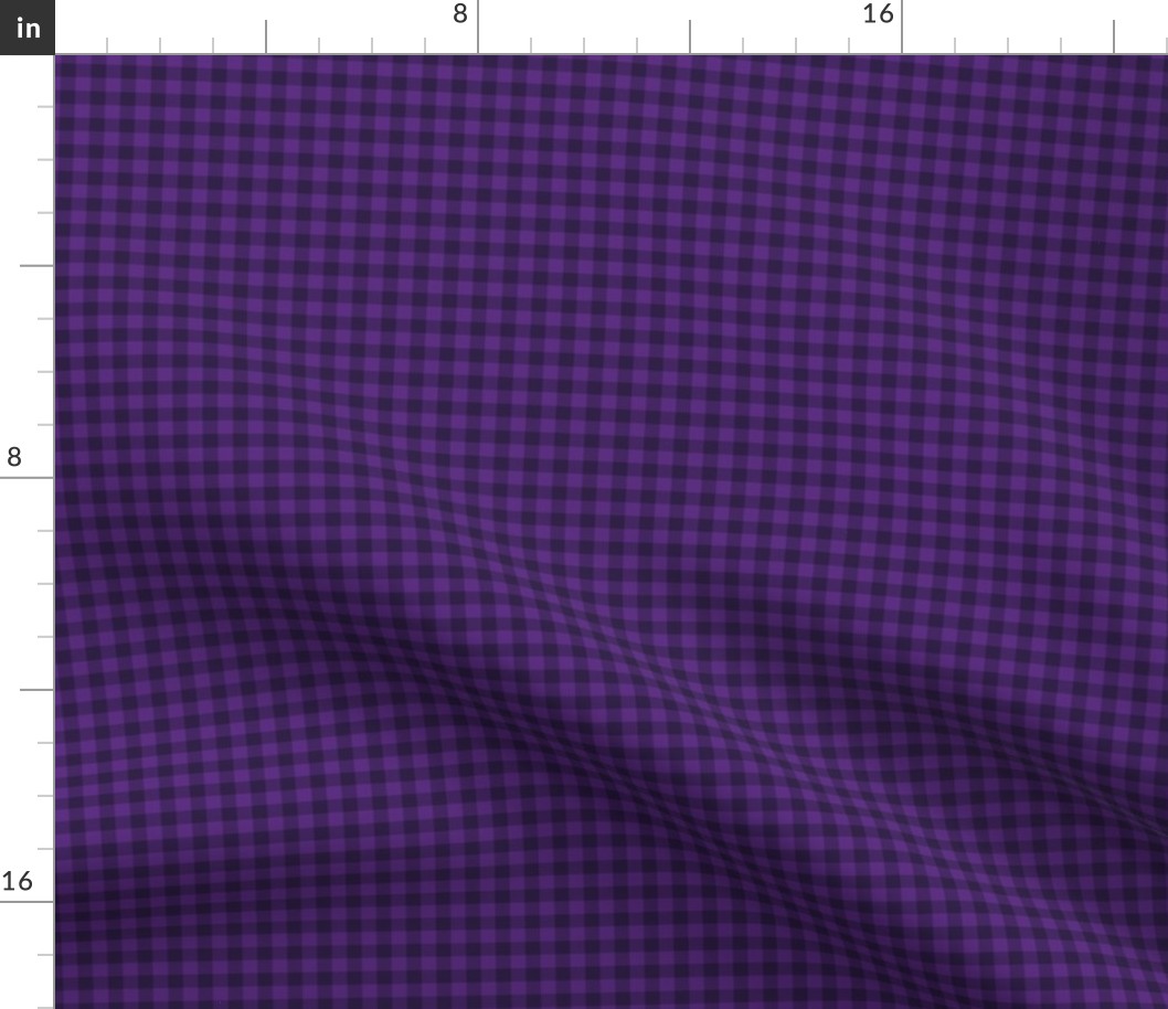 Small Gingham Pattern - Grape and Deep Violet