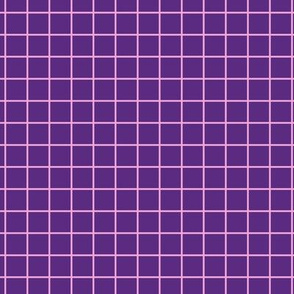 Grid Pattern - Grape and Fuchsia Blush