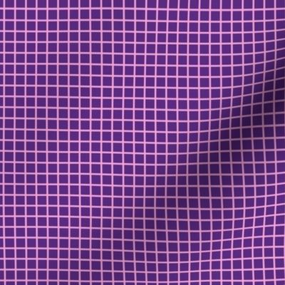 Small Grid Pattern - Grape and Fuchsia Blush
