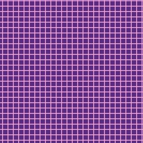 Small Grid Pattern - Grape and Fuchsia Blush