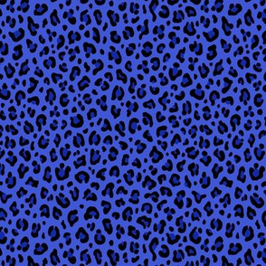 ★ LEOPARD PRINT in ELECTRIC BLUE ★ Tiny Scale / Collection : Leopard spots – Punk Rock Animal Print