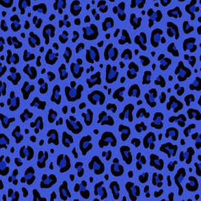 ★ LEOPARD PRINT in ELECTRIC BLUE ★ Small Scale / Collection : Leopard spots – Punk Rock Animal Print