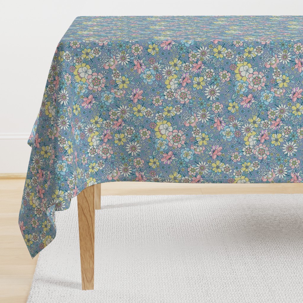 Candyfloss floral blue by Jac Slade