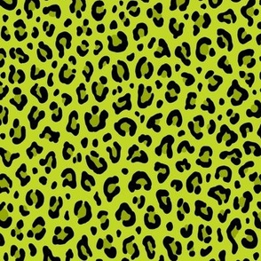 ★ LEOPARD PRINT in ACID GREEN ★ Small Scale / Collection : Leopard Spots – Punk Rock Animal Print