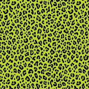 ★ LEOPARD PRINT in ACID GREEN ★ Tiny Scale / Collection : Leopard Spots – Punk Rock Animal Print