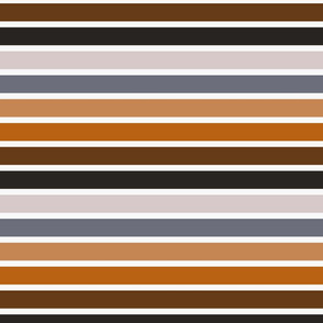 Fall '21  - Warm Rainbow Stripes Slate - Thick