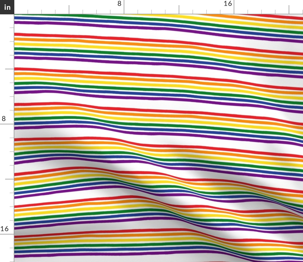 Pride Flag Fabric Retro Stripes