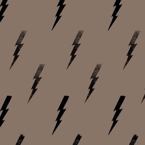 grungy lightening bolts - olive brown