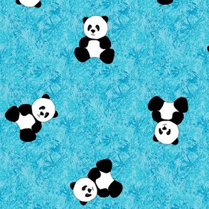 Panda Tumbles - Sky Blue