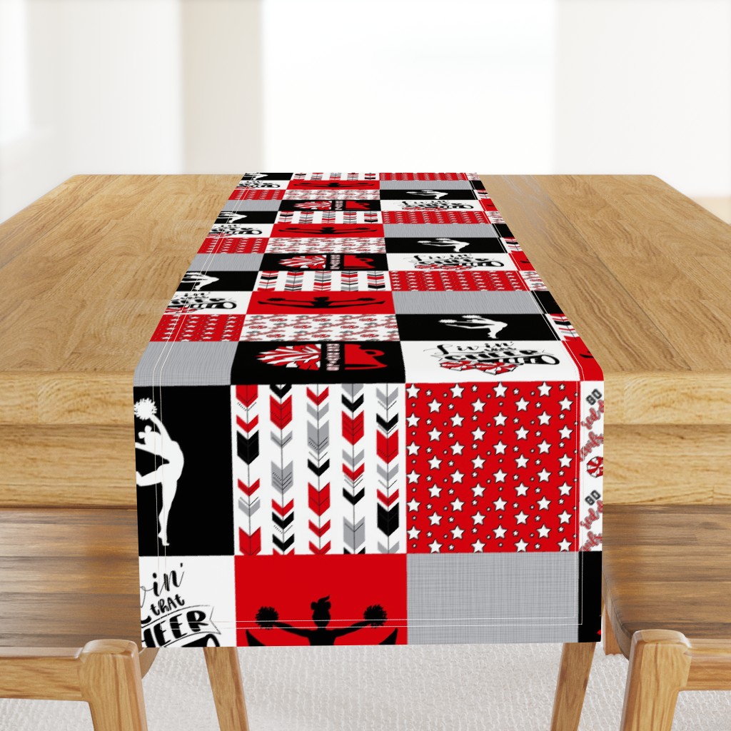 Cheer//Red Devils - Wholecloth Cheater Quilt