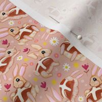 Hot Cross Bunnies Floral | Pink Clay | Medium