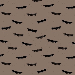 grungy bats and speckles - olive brown