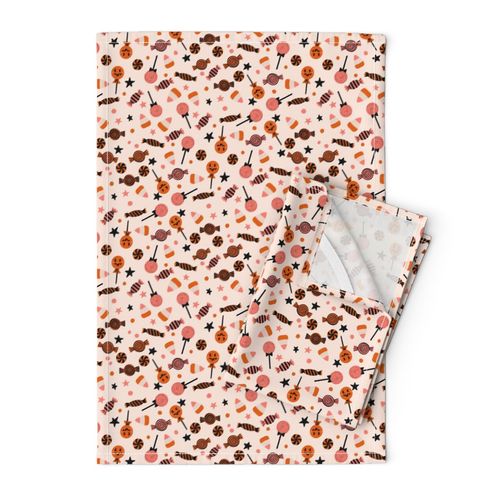 halloween candy fabric - muted neutral fabric