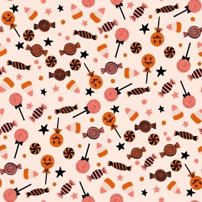 halloween candy fabric - muted neutral fabric