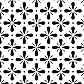 Pattern 0117 - abstract black and white flowers