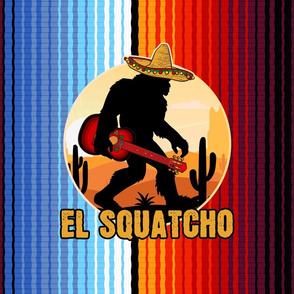 El Squatcho Bigfoot 18" Pillow Panel