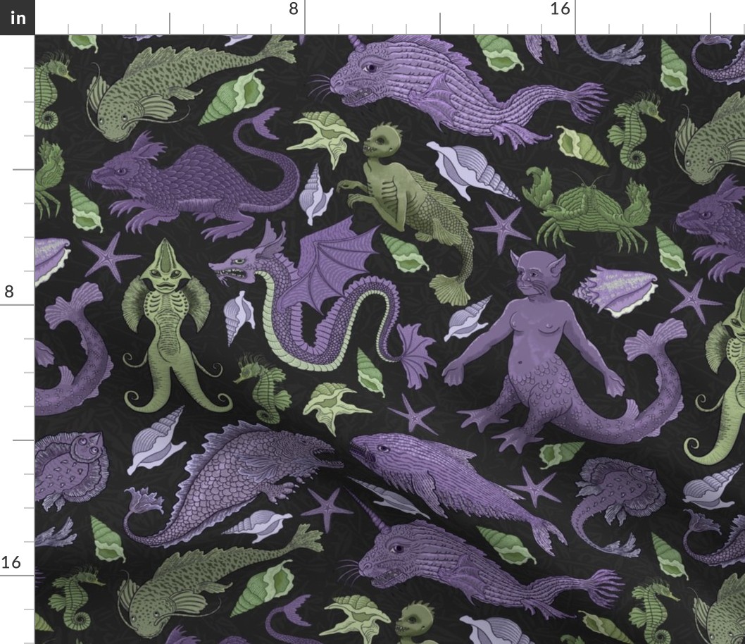 Small Deep Sea Cryptids in Purple