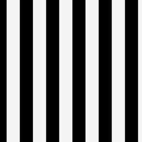 Small Black and Broken White Cabana Beach Vertical Stripe