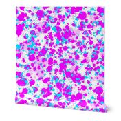 Rad 80s Splatter, Pink & Blue on White