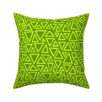 batik triangles - chartreuse on lime green
