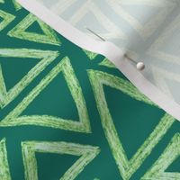 batik triangles - serene green