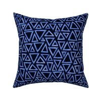 batik triangles - royal blue on navy