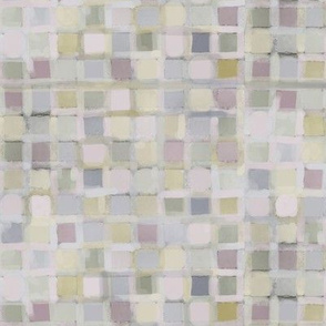 (S) Geometric Mosaic Squares in Neutral Colors