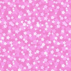 Small Starry Bokeh Pattern - Fuchsia Blush Color
