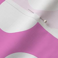 Large Polka Dot Pattern - Fuchsia Blush and White