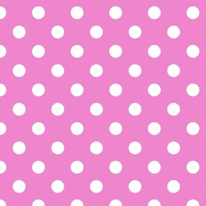 Polka Dot Pattern - Fuchsia Blush and White