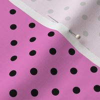 Small Polka Dot Pattern - Fuchsia Blush and Black