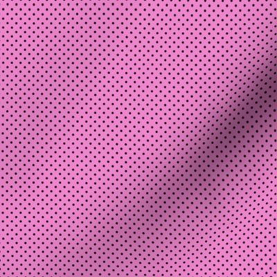 Micro Polka Dot Pattern - Fuchsia Blush and Black