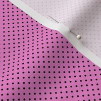 Micro Polka Dot Pattern - Fuchsia Blush and Black