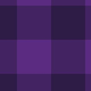 Extra Jumbo Gingham Pattern - Grape and Deep Violet