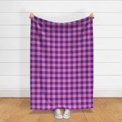 Jumbo Gingham Pattern - Grape and Fuchsia Blush