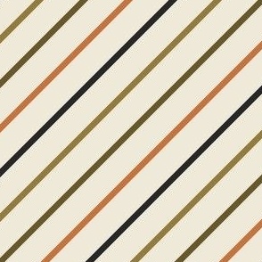 Diagonal Stripes with Olive Green