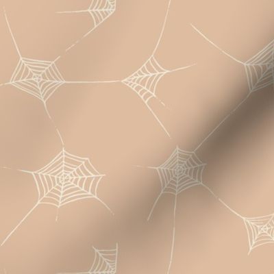 Halloween Fabric Spiderwebs in Blush Pink