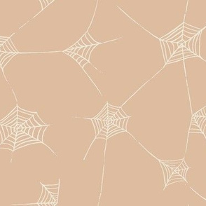 Halloween Fabric Spiderwebs in Blush Pink