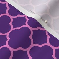 Quatrefoil Pattern - Grape and Fuchsia Blush