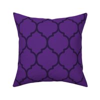 Extra Large Moroccan Tile Pattern - Grape and Deep Violet