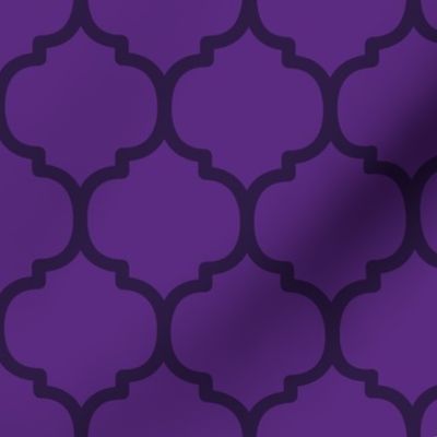 Large Moroccan Tile Pattern - Grape and Deep Violet