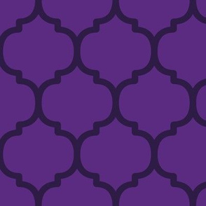 Large Moroccan Tile Pattern - Grape and Deep Violet
