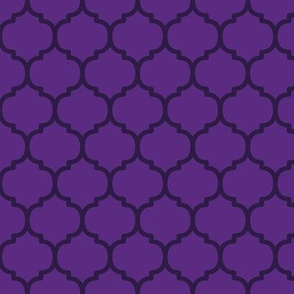 Moroccan Tile Pattern - Grape and Deep Violet
