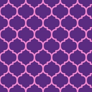 Moroccan Tile Pattern - Grape and Fuchsia Blush
