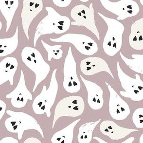 Cute Ghosts on Lilac for Halloween